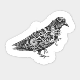 Steampunk Pigeon Sticker
