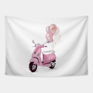 Pink scooter Tapestry