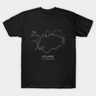 Iceland Road Map T-Shirt