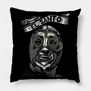 Enmascarado Plata Mexican Wrestler Legend El Santo Pillow