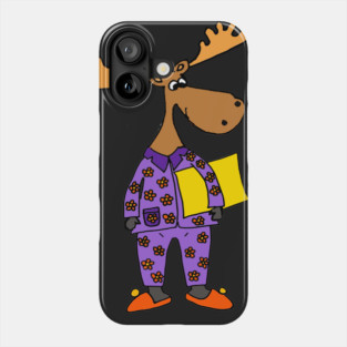 Funny Moose Wearing Pajamas Cartoon Phone Case