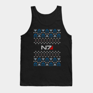 Ugly Mass Effect Christmas Sweater Tank Top