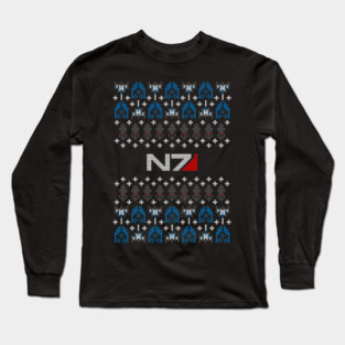 Ugly Mass Effect Christmas Sweater Long Sleeve T-Shirt