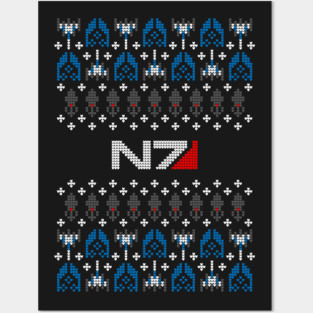Ugly Mass Effect Christmas Sweater Posters and Art