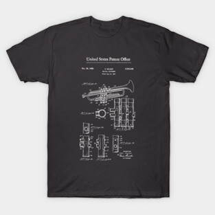 Trumpet Patent White T-Shirt