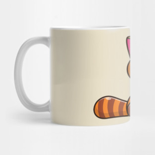 Cute Red Panda Eating Noodle Cartoon Mug