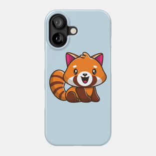 Cute Red Panda Sitting Cartoon Phone Case