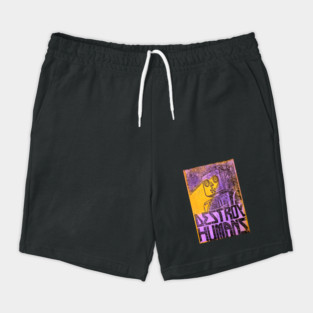 detroy humans robot pop art Shorts