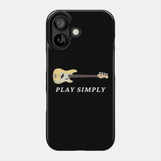 Play Simply Bass Guitar Buttercream Color Phone Case