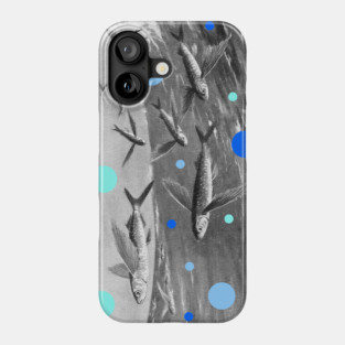 Flying fish over the ocean Phone Case