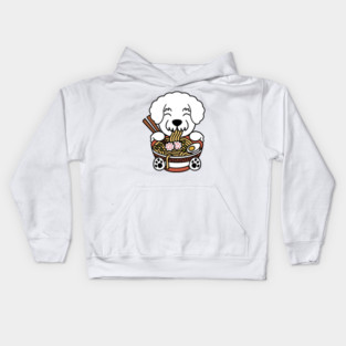 Bichon Frise Instant Ramen Kids Hoodie
