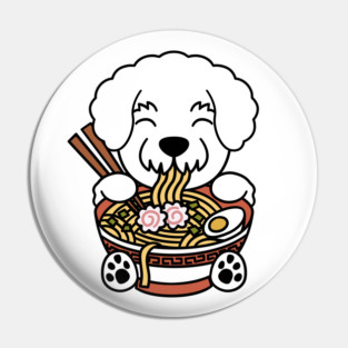 Bichon Frise Instant Ramen Pin