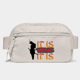 It is what it is! Samurai Image Motivational Quote. Bag