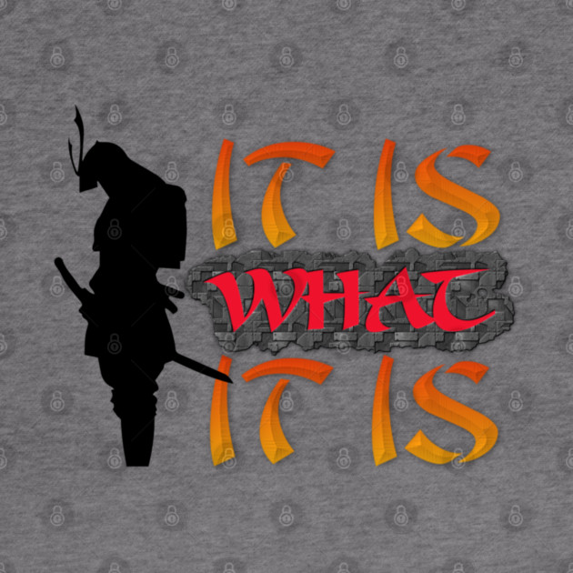It is what it is! Samurai Image Motivational Quote. by JumpRopeaDope