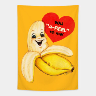 Valentine Banana Tapestry