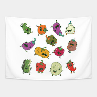 Pugs Vegetable Tapestry