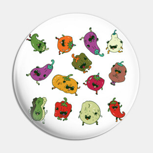 Pugs Vegetable Pin