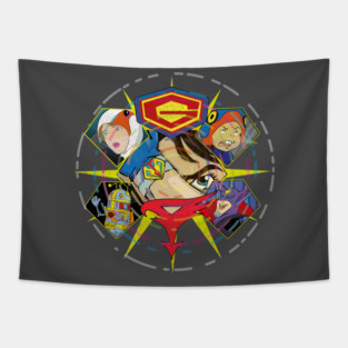 Battle of the Planets (Transmute) Tapestry
