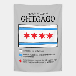 Flag of the City of Chicago Tapestry