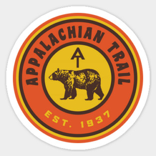 Vintage Appalachian Trail Blaze Appalachian Trail Marker Bear Sticker