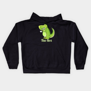 Comic Dino T-Rex Tea-Rex Tea Funny Kids Hoodie