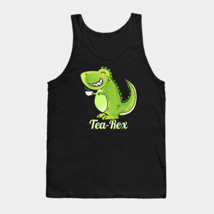 Comic Dino T-Rex Tea-Rex Tea Funny Tank Top