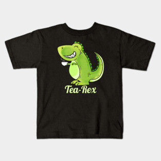 Comic Dino T-Rex Tea-Rex Tea Funny Kids T-Shirt