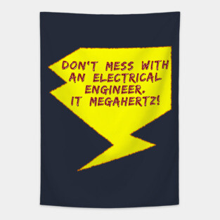 Lightning Bolt Electrical Engineer Tapestry