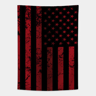 Red American flag Tapestry