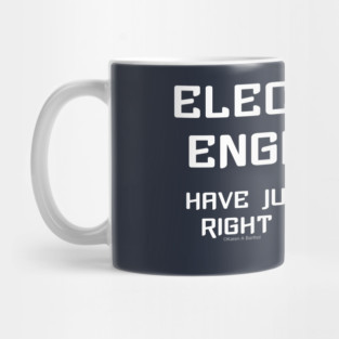 Electrical Engineering Right Spark White Text Mug