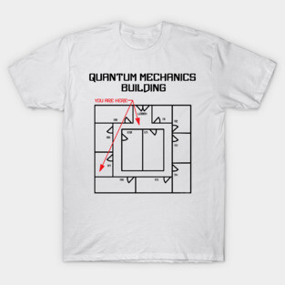 Black Quantum Mechanics Building T-Shirt