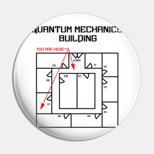 Black Quantum Mechanics Building Pin