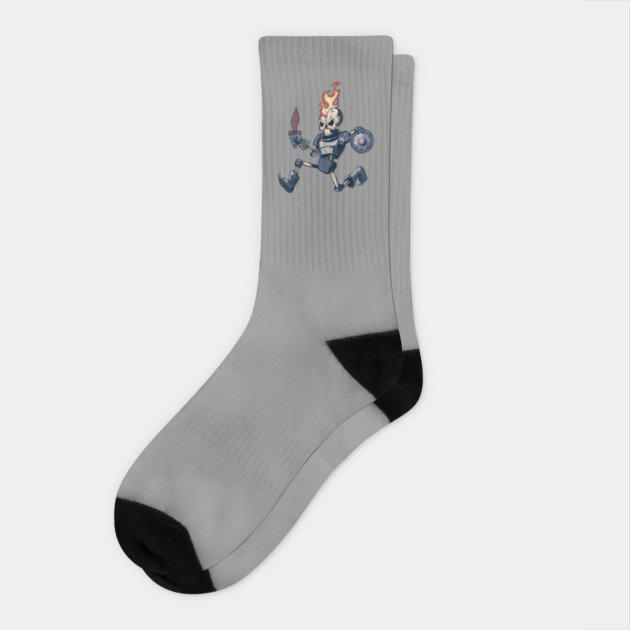 SKELETON KNIGHT Socks by droidmonkey