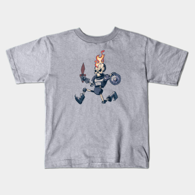 SKELETON KNIGHT Kids T-Shirt by droidmonkey