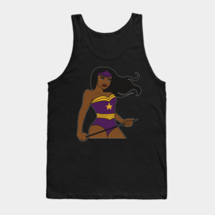 Afro Superhero Woman, Black Pride, African Tank Top