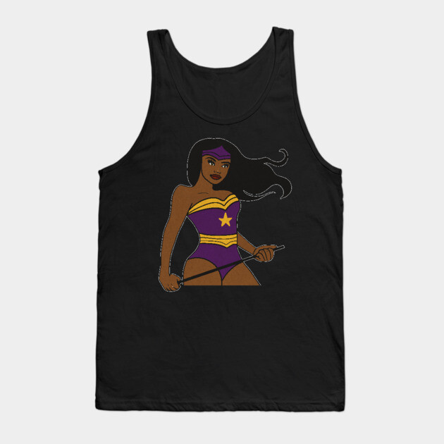 Afro Superhero Woman, Black Pride, African Tank Top by logiamerch