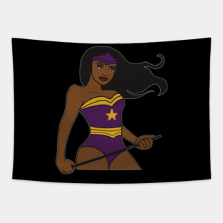Afro Superhero Woman, Black Pride, African Tapestry