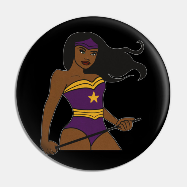 Afro Superhero Woman, Black Pride, African Pin by logiamerch