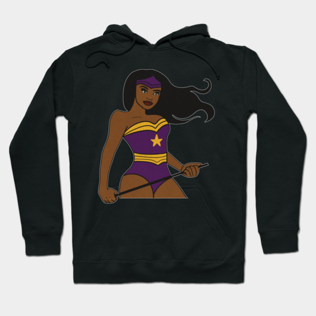 Afro Superhero Woman, Black Pride, African Hoodie by logiamerch