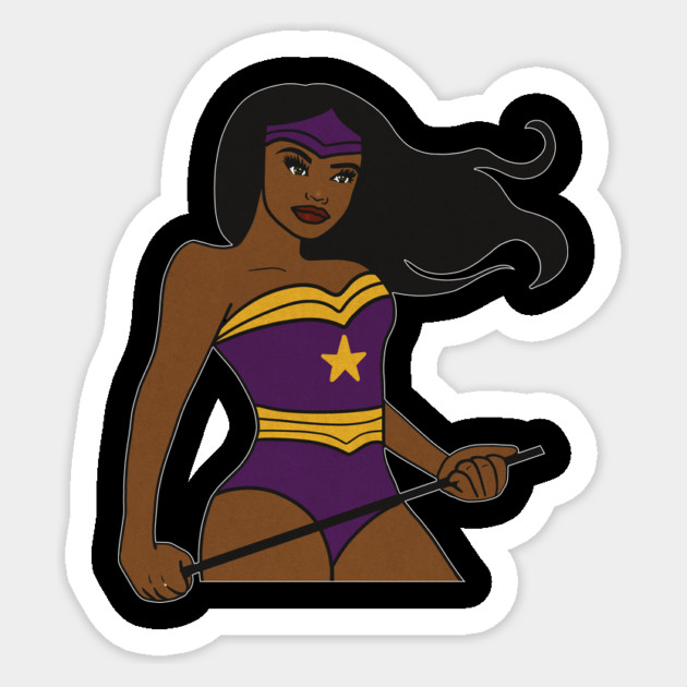 Afro Superhero Woman, Black Pride, African Sticker by logiamerch