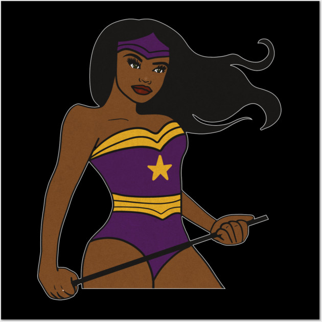 Afro Superhero Woman, Black Pride, African Wall Art by logiamerch