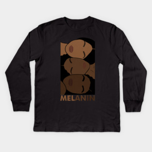 Melanin Shades, African Women, Brown Skin Girl Kids Long Sleeve T-Shirt