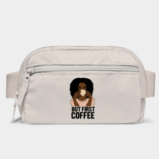 But First Coffee, Afro Woman, Coffee Lover Bag