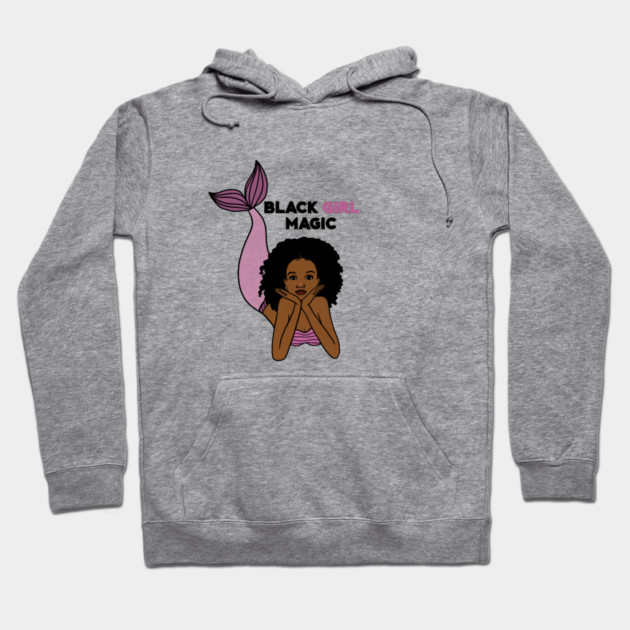 Black Girl Magic, Afro Mermaid Hoodie by logiamerch