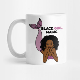 Black Girl Magic, Afro Mermaid Mug