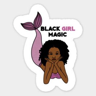Black Girl Magic, Afro Mermaid Magnet