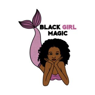 Black Girl Magic, Afro Mermaid T-Shirt