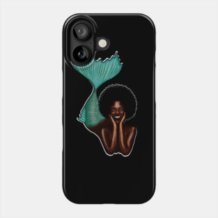 Afro Mermaid, African, Black Girl Magic Phone Case