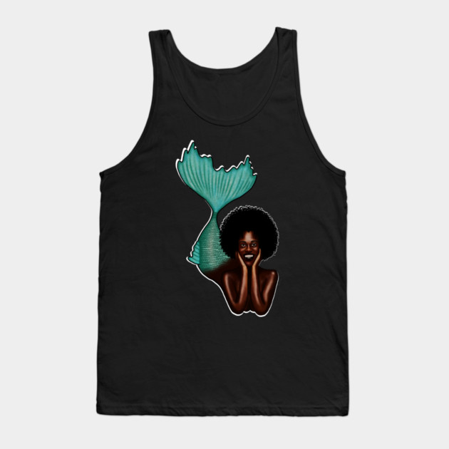 Afro Mermaid, African, Black Girl Magic Tank Top by logiamerch