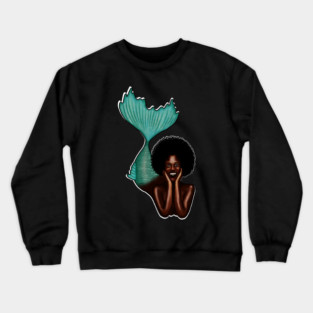 Afro Mermaid, African, Black Girl Magic Crewneck Sweatshirt